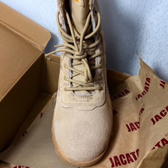 Jacata H20514 Mens Tactical Military Work Boots Sand Tan Suede Side Zip Sz 10.5 - Picture 13 of 14